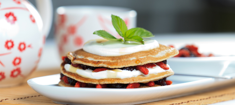 pancake vegan con bacche